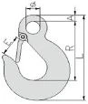 H324 AND A324 FORGED EYE SLIP HOOK HIGH TEST OR ALLOY